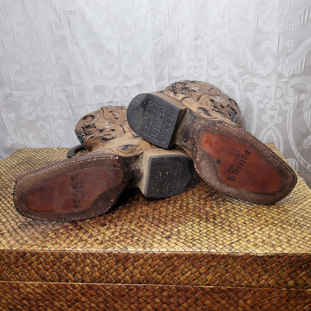 Gorgeous Corral Boots brown black Size 7 - Picture 7 of 12